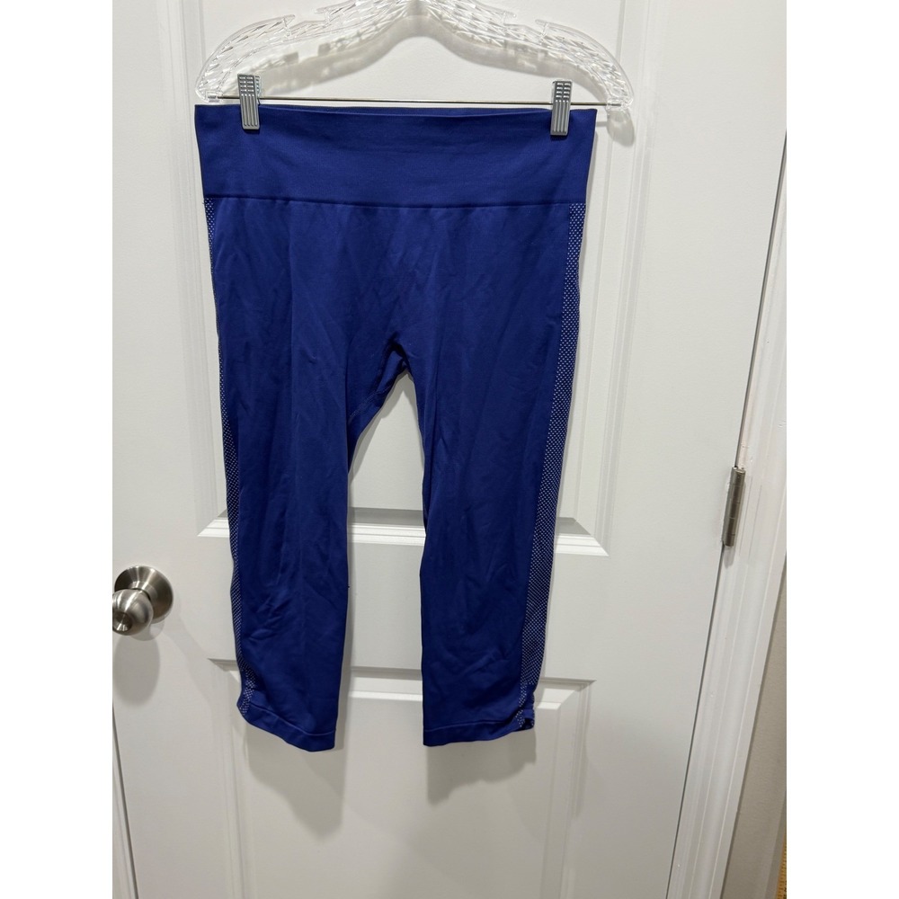 Champion Womens Leggings Seamless Cropped Royal Blue XL